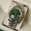 Rolex Datejust 36mm Steel Silver-Gold/Green