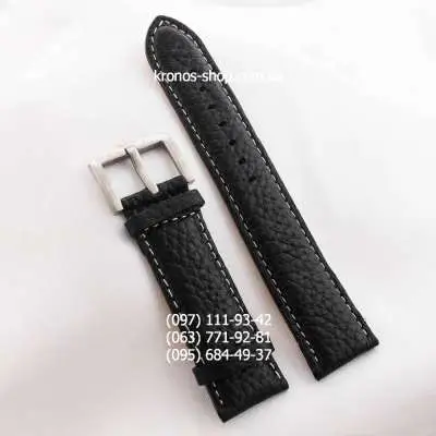 Ремешок для часов Breitling Classic Black/Silver (24х24 мм)