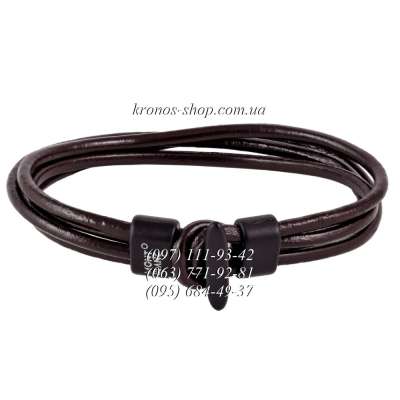 Кожаный плетеный браслет Montblanc №9-4 Brown/Black