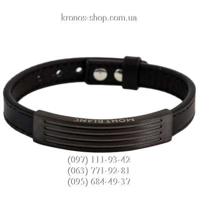 Кожаный браслет Montblanc №8-3 All Black