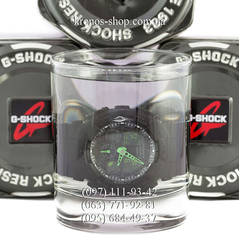 g shock ga 100 black green