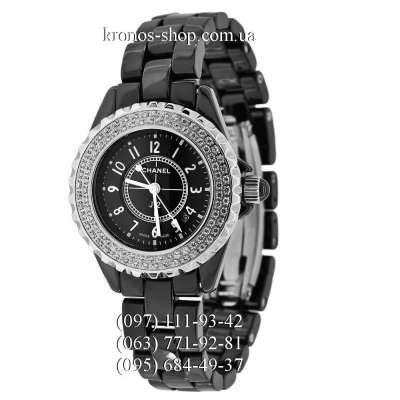 Chanel J12 Ceramic Swarowski Arabic Numerals Black