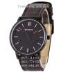 Curren 8233 Leather All Black-Red