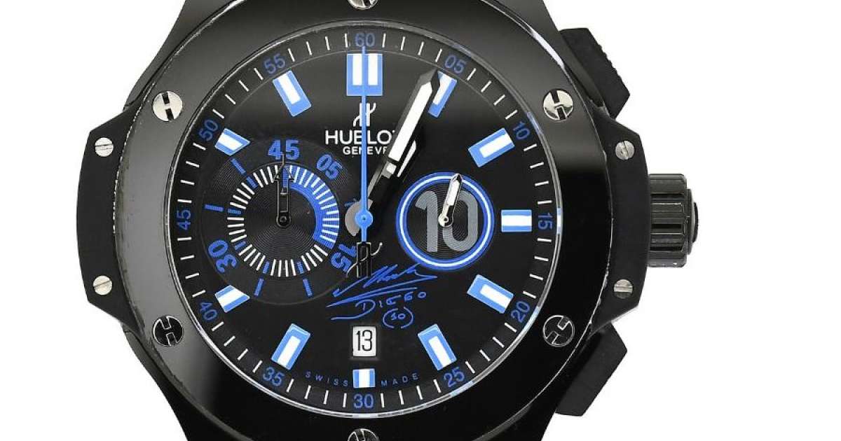 Hublot Big Bang Diego Maradona Chronograph All Black Blue Kronos