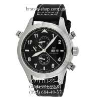 IWC Pillot`s Watches Spitfire Double Chronograph Black/Silver/Black