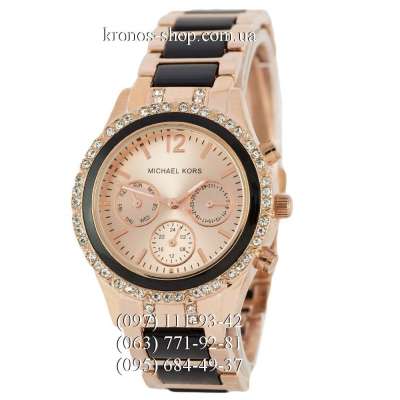 Michael Kors Day-Date Rose Gold-Black