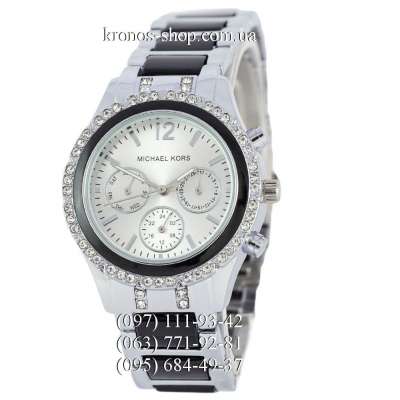 Michael Kors Day-Date Silver-Black/White