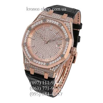 Audemars Piguet Royal Oak Selfwinding Full Pave Leather Black/Gold