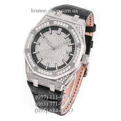 Audemars Piguet Royal Oak Selfwinding Full Pave Leather Black/Silver