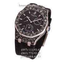 Audemars Piguet Royal Oak Dual Time Engraved Rubber Black/Silver/Black