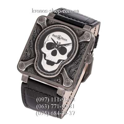 Bell & Ross Aviation BR 01 Burning Skull All Black-White