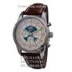 Breitling Transocean Chronograph Unitime Leather Brown/Silver/White