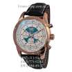 Breitling Transocean Chronograph Unitime Leather Black/Gold/White