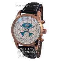 Breitling Transocean Chronograph Unitime Leather Black/Gold/White