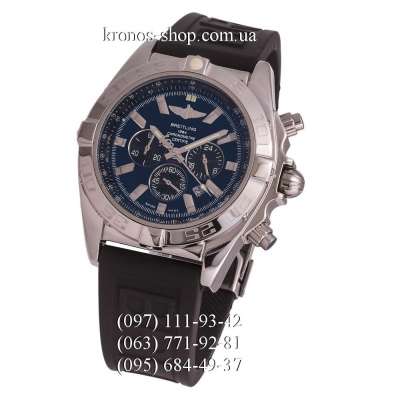 Breitling Chronomat Chronograph Rubber Black/Silver/Blue