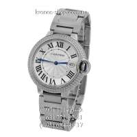 Cartier Ballon Bleu de Cartier Crystals Date Silver/White