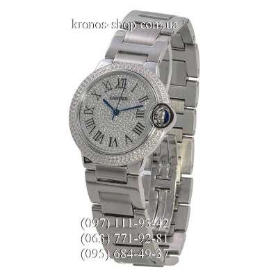 Cartier Ballon Bleu de Cartier Full Pave Rome Silver