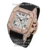 Cartier Santos de Cartier 100 Chronograph Pave Black/Gold/White