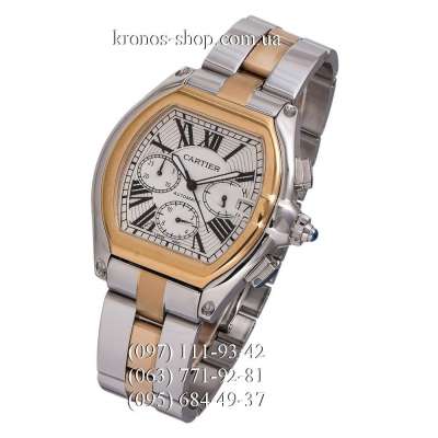 Cartier Roadster Chronograph Silver-Gold/White