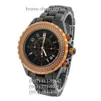 Chanel J12 Ceramic Chronograph Swarowski Black/Gold/Black