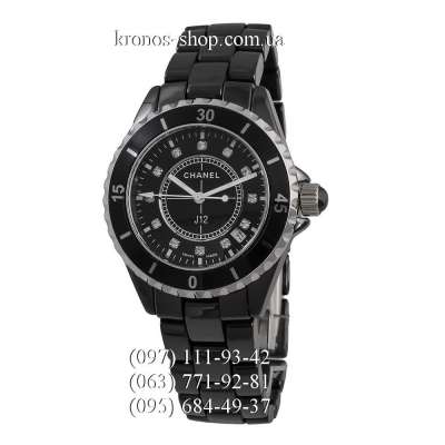 Chanel J12 Ceramic Diamonds Black