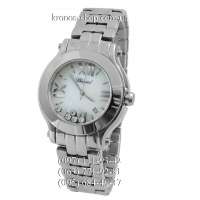 Chopard Happy Sport Round 5 Diamonds Date Silver