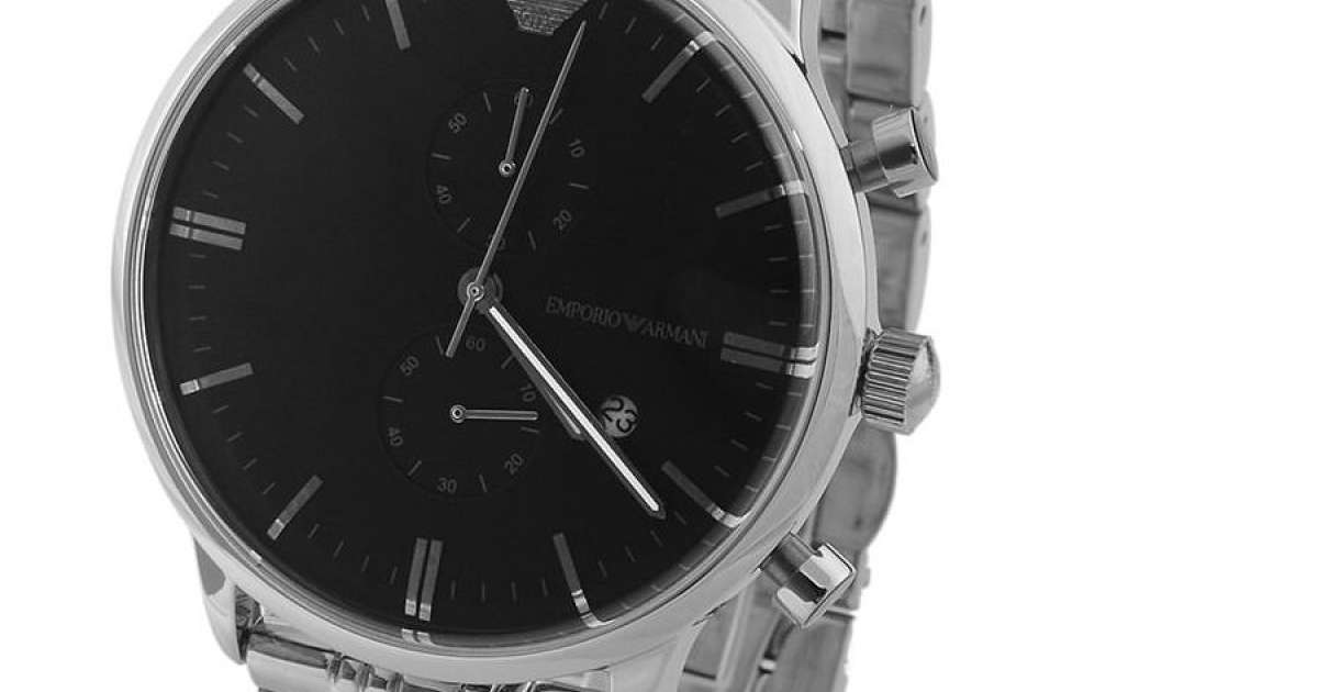 Часы Emporio Armani AR0389 Silver/Black копия, купить в Украине 