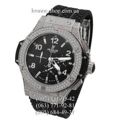 Hublot Big Bang Chronograph Steel Diamonds Black/Silver/Black