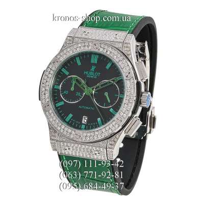 Hublot Classic Fusion Chronograph Pave Green/Silver/Black-Green