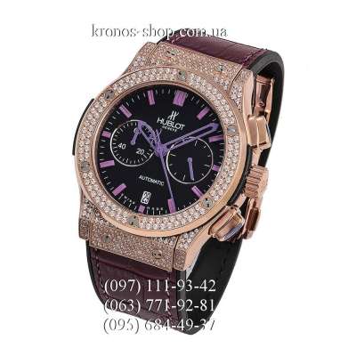 Hublot Classic Fusion Chronograph Pave Purple/Gold/Black-Purple