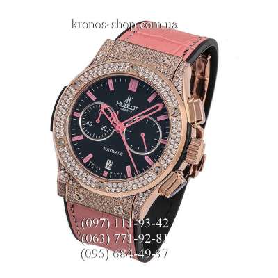 Hublot Classic Fusion Chronograph Pave Pink/Gold/Black-Pink