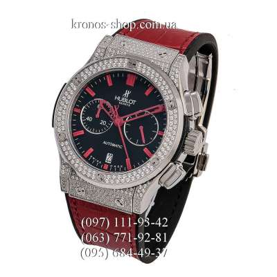 Hublot Classic Fusion Chronograph Pave Red/Silver/Black-Red