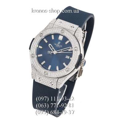 Hublot Classic Fusion Pave Blue/Silver/Blue