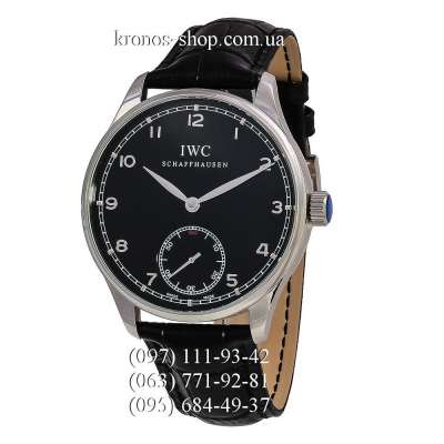 IWC Portuguese Hand-Wound Black/Silver/Black