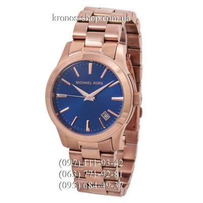 Michael Kors MK4294 Slim Runway Rose Gold/Blue