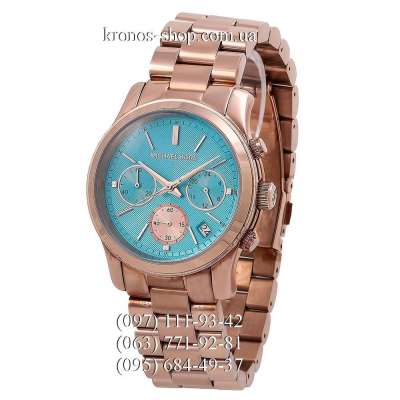 Michael Kors Chronograph Rose Gold/Blue