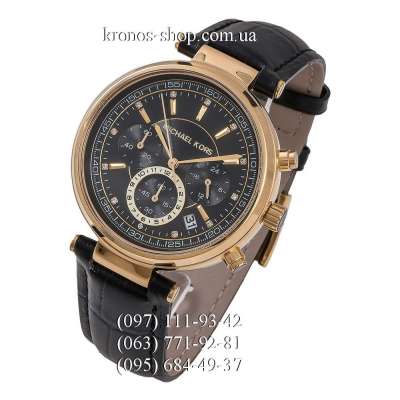 Michael Kors Sawyer Chronograph Black/Gold/Black