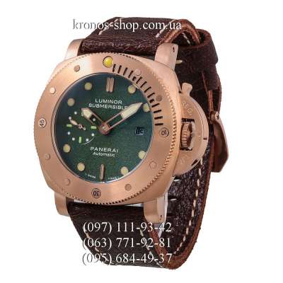 Panerai Luminor 1950 Submersible Leather Brown/Gold/Green