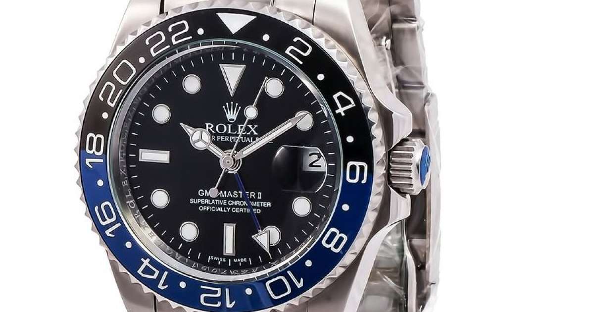 Часы Rolex GMT Master II Batman Silver/Black-Blue/Black копия