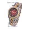 Rolex Datejust Steel Brilliants Fluted Bezel Silver-Gold/Gold/Red