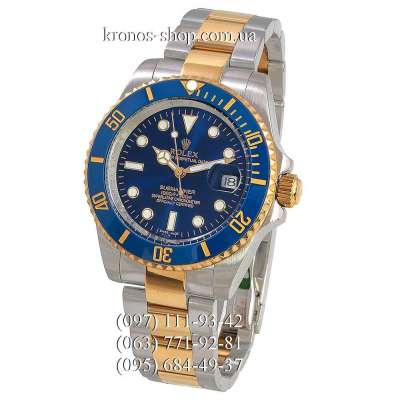 Rolex Submariner Date Ceramic Bezel Silver-Yellow Gold/Blue/Blue