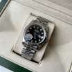 Rolex Datejust Steel Diamonds Fluted Bezel Silver/Black