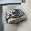 Rolex Datejust Steel Diamonds Fluted Bezel Silver/Black