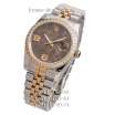 Rolex Datejust Steel Floral Silver-Gold/Gold