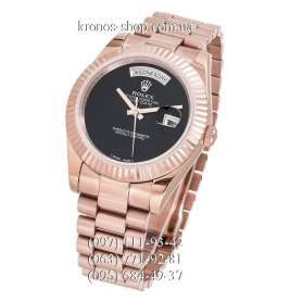 Rolex Day-Date Steel Black Onyx/Rose Gold