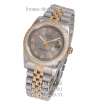 Rolex Datejust Steel Diamonds Rome Silver-Gold/Gray