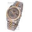 Rolex Datejust Steel Fluted Bezel Rome Silver-Gold/Gray