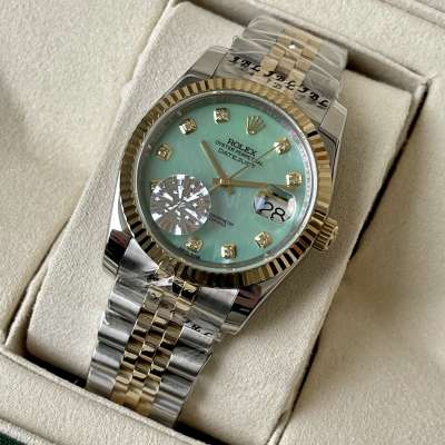 Rolex Datejust Pearl Steel Brilliants Fluted Bezel Silver-Gold/Gold/Multicolor 2
