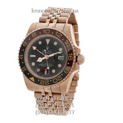 Rolex GMT Master II Root Beer Bezel Jubile Bracelet Rose Gold/Black