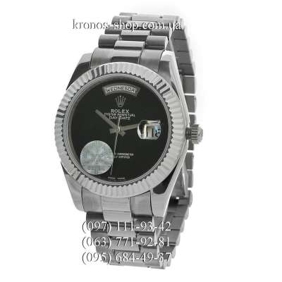 Rolex Day-Date Steel Black Onyx/Silver